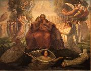 Louis Janmot Divine generation oil painting